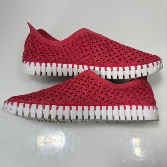 Ilse Jacobsen Tulip 139 Rose Slip On White Sole Perforated Sneakers Size 40 - Picture 10 of 12